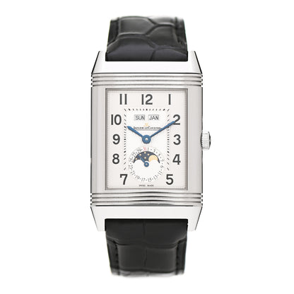 Jaeger-LeCoultre Stainless Steel Alligator 30mm Grande Reverso Calendar Manual Winding Watch Q3758420 1 of 7