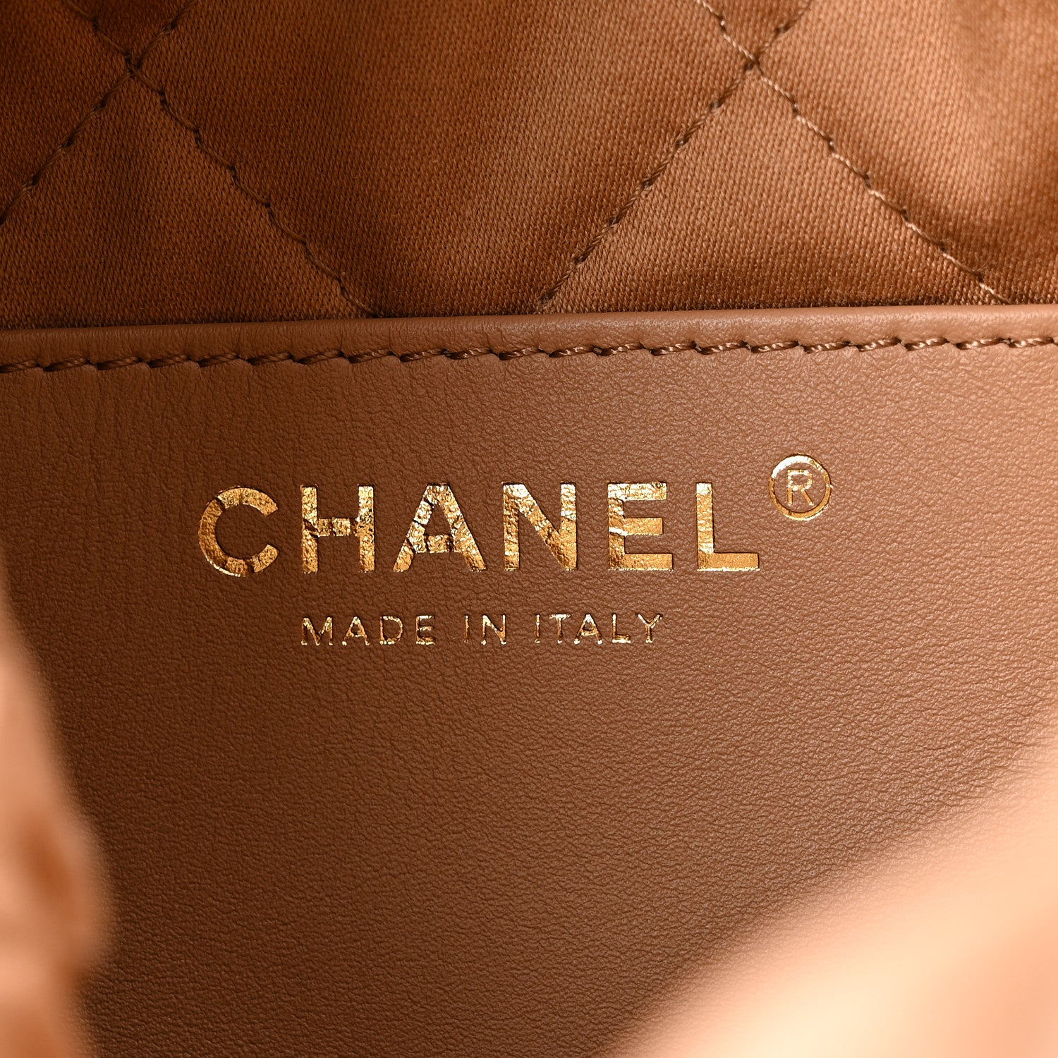 Chanel Shiny Calfskin Quilted Mini Chanel 22 Dark Beige 6 of 15