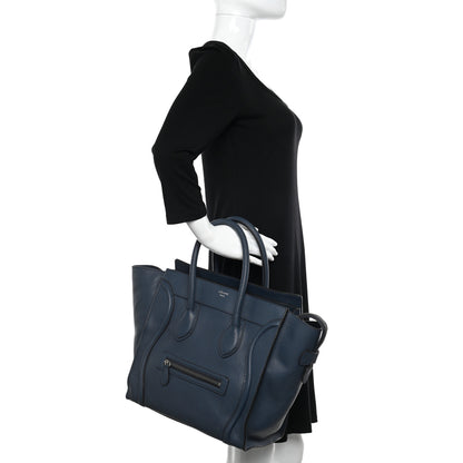 Celine Drummed Calfskin Mini Luggage Orage 2 of 11