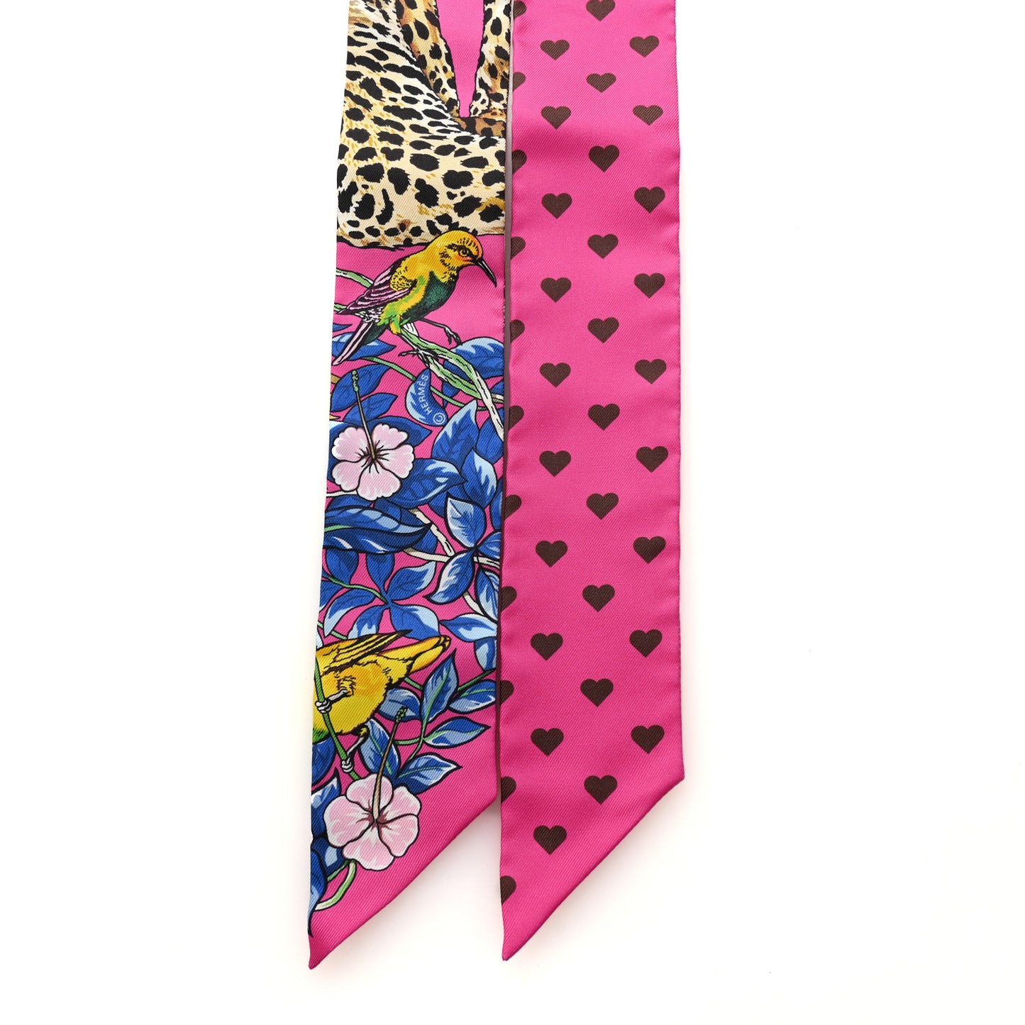 Silk Jungle Love Love Twilly Rose Vif Bleu Roy