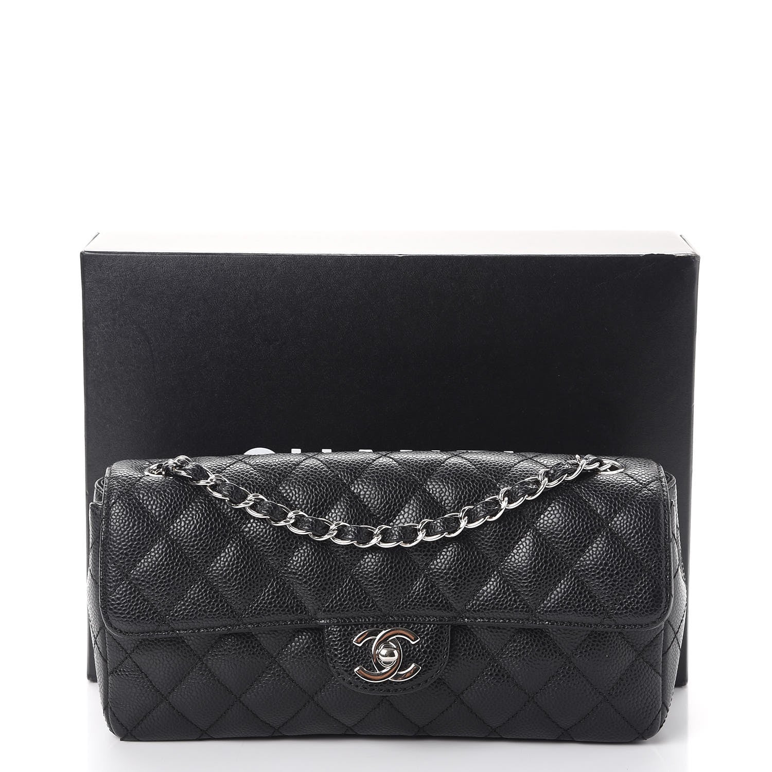 Chanel Caviar Quilted East West Flap Black 8 of 8