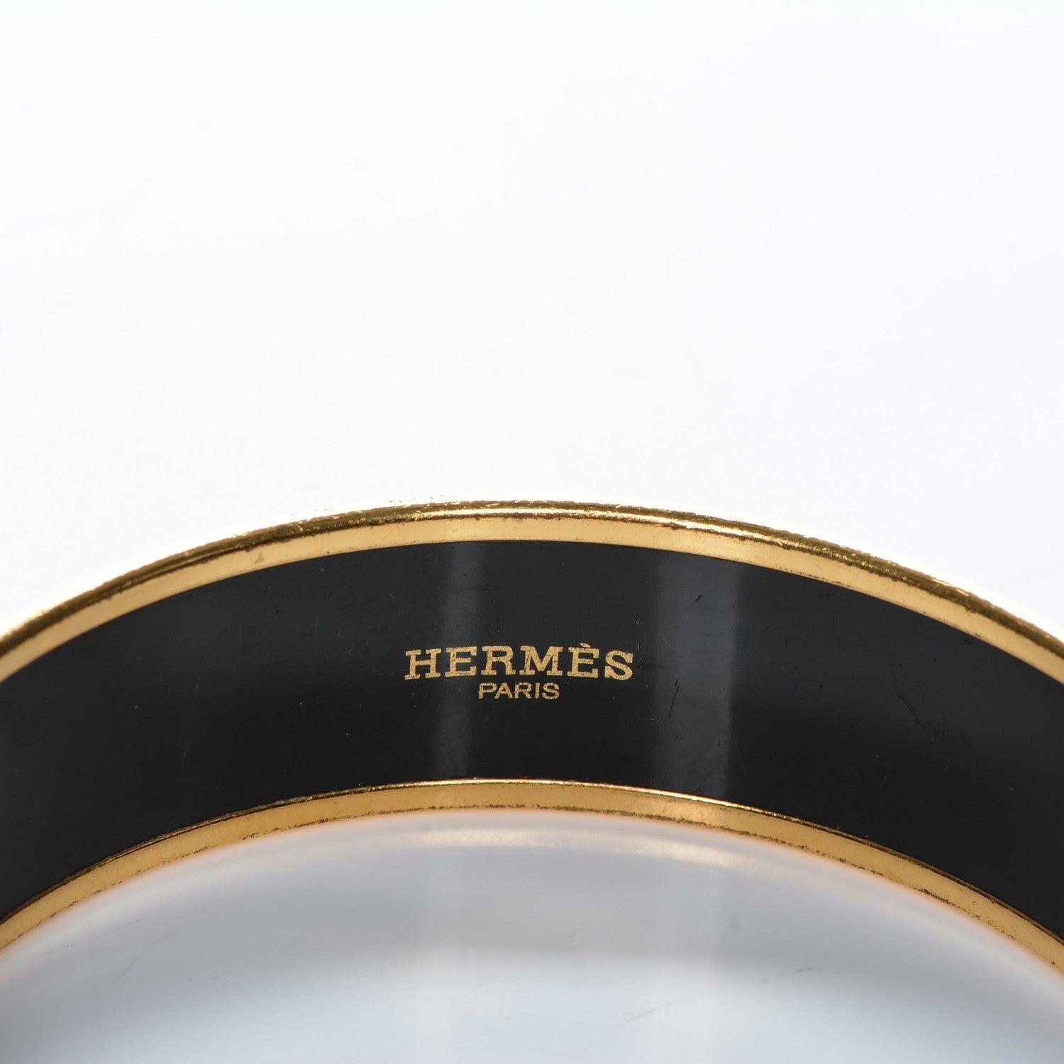 Hermes Enamel Printed Wide Balcons du Guadalquivir Bracelet 65 Gold 3 of 5