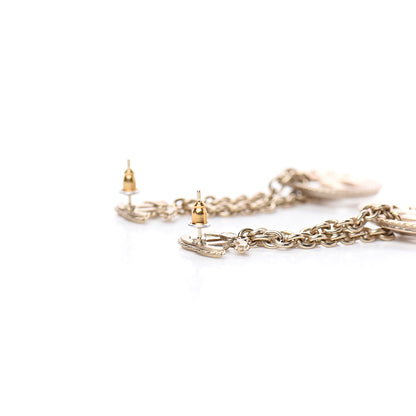 Chanel Chain CC Drop Earrings Gold 3 of 6