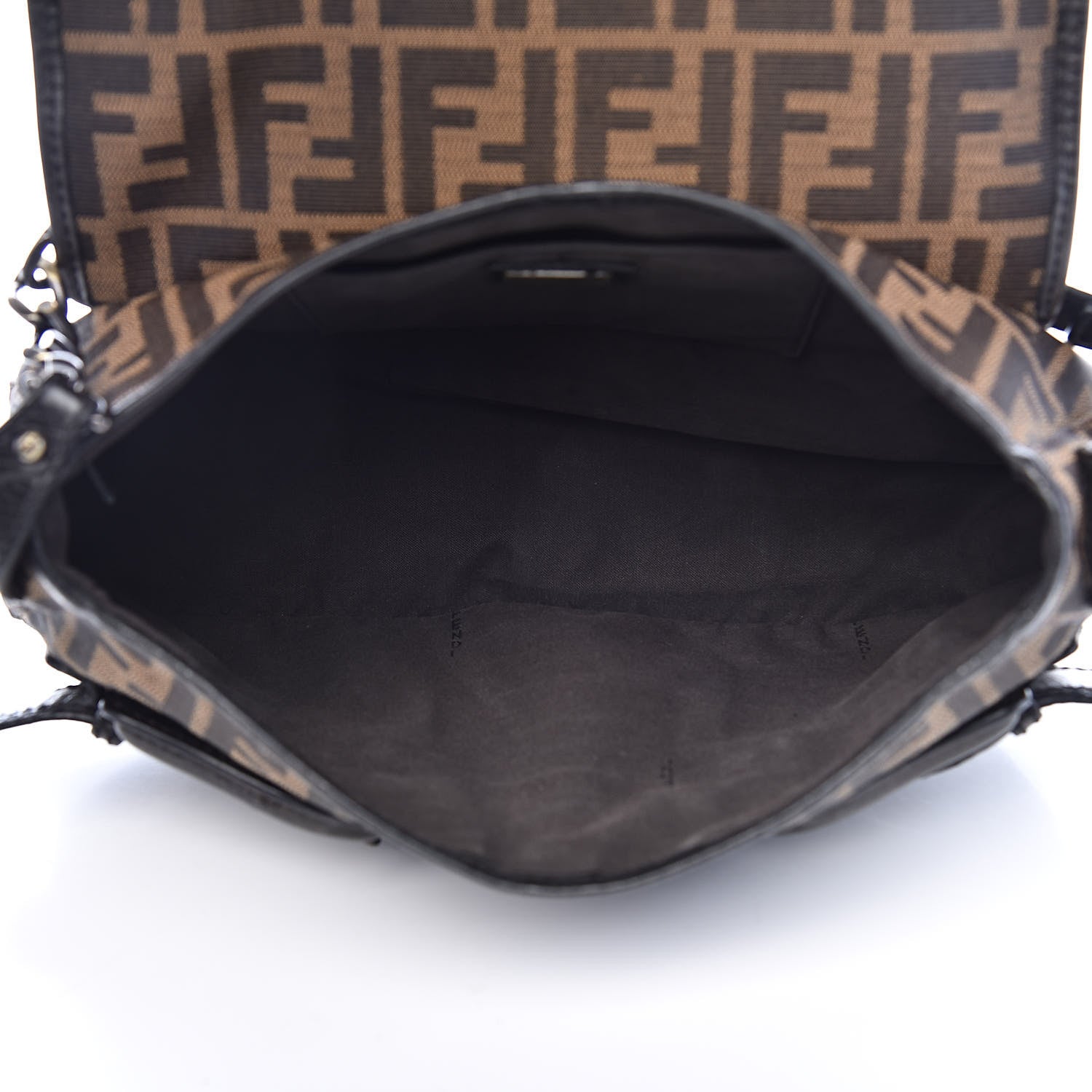 Fendi Zucca B Bis Flap Bag Tobacco Castagna 5 of 15