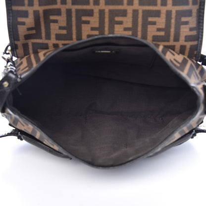 Fendi Zucca B Bis Flap Bag Tobacco Castagna 5 of 15