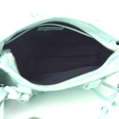 Balenciaga Patent Crocodile Embossed Classic Silver Hardware Nano City Light Green 5 of 9