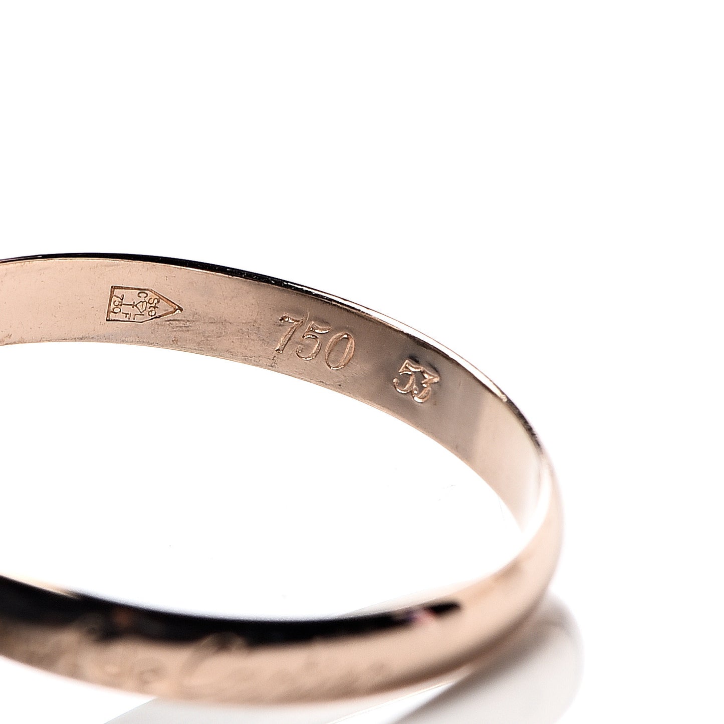 18K Pink Yellow White Gold Les Must De Trinity Five Band Ring 53 6.25