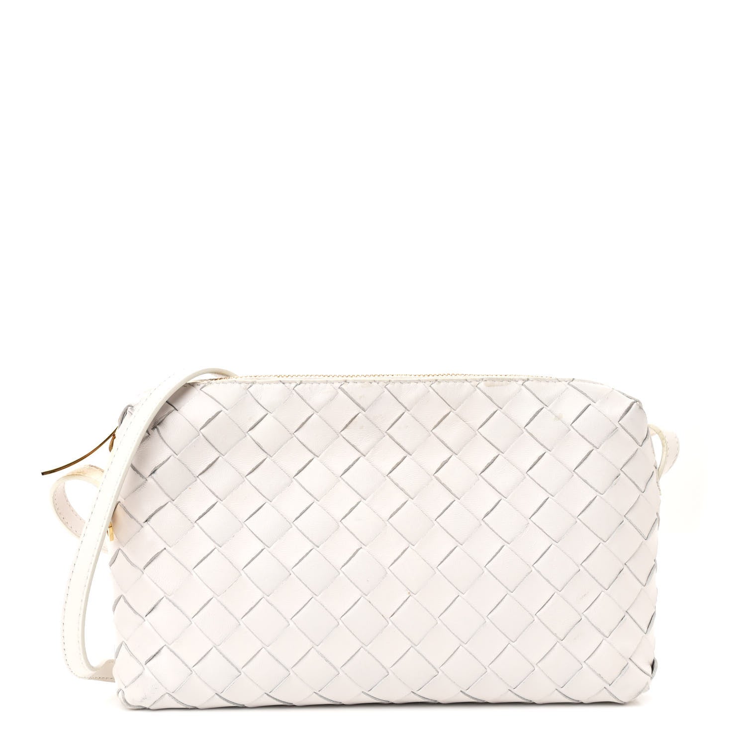 Bottega Veneta Nappa Intrecciato Crossbody White 1 of 12