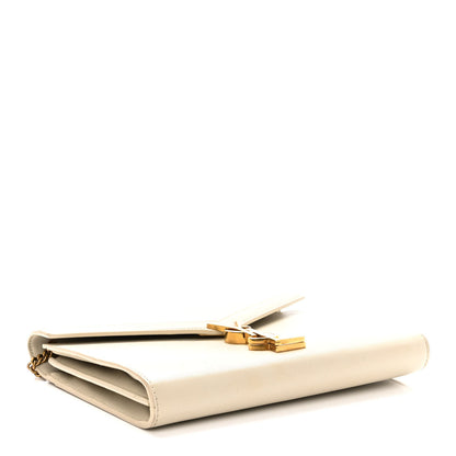 Saint Laurent Grain De Poudre Monogram Cassandra Chain Wallet Crema Soft Rouge Legion 3 of 9