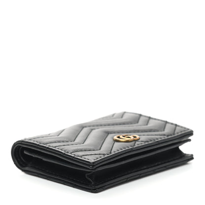 Gucci Calfskin Matelasse GG Marmont Card Case Black 4 of 7