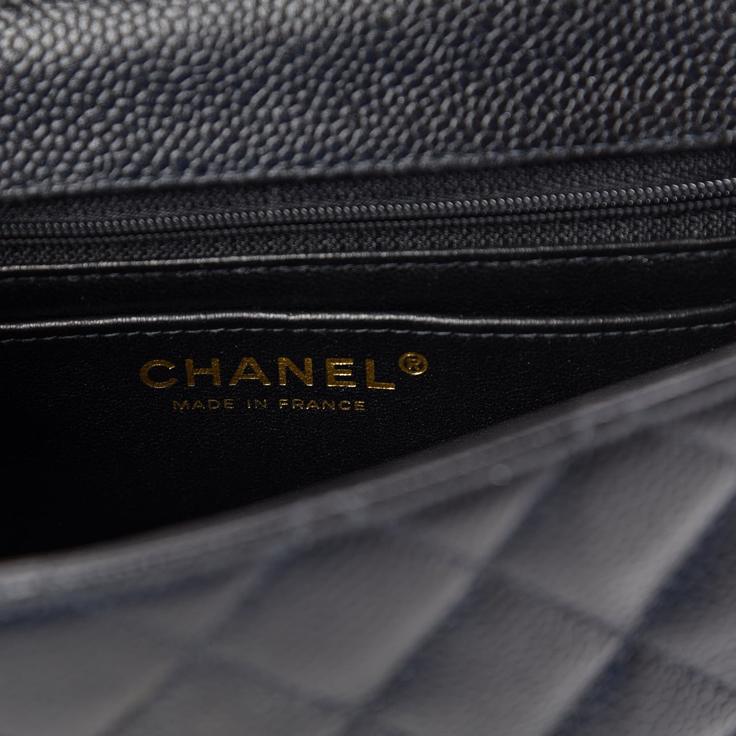 Caviar Quilted Mini Square Flap Black