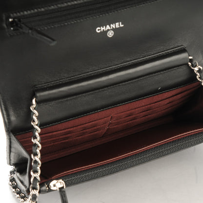 Chanel Lambskin Quilted Wallet On Chain WOC Black 5 of 8