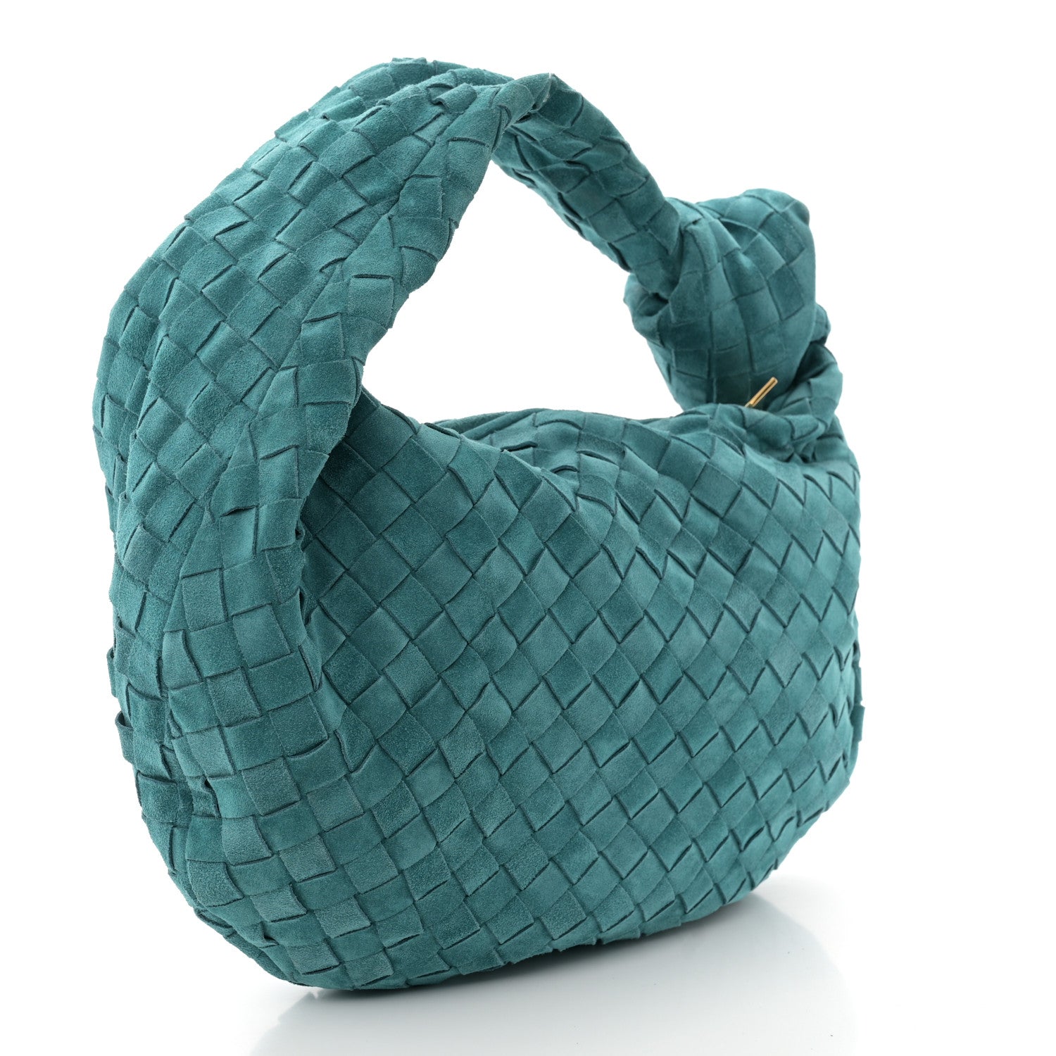 Bottega Veneta Suede Intrecciato Teen Jodie Hobo Petroleum Blue 3 of 11