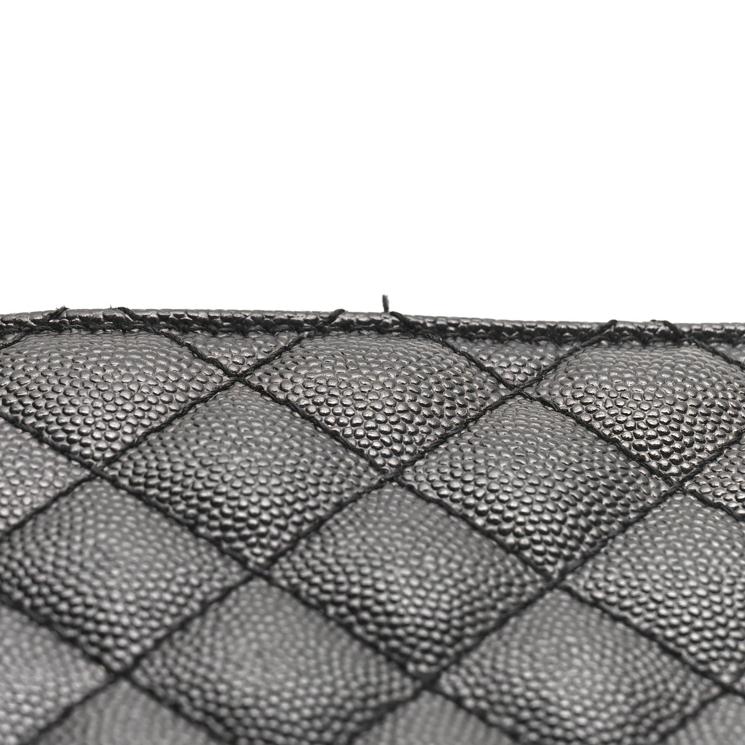 Saint Laurent Grain De Poudre Textured Mixed Matelasse Large Triquilt Monogram Satchel Black 9 of 9