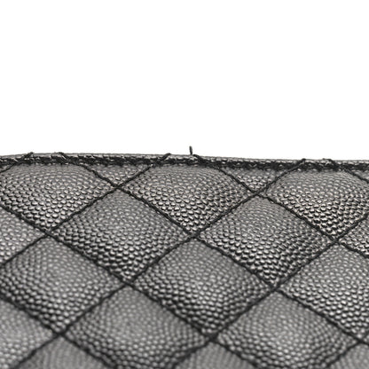 Saint Laurent Grain De Poudre Textured Mixed Matelasse Large Triquilt Monogram Satchel Black 9 of 9