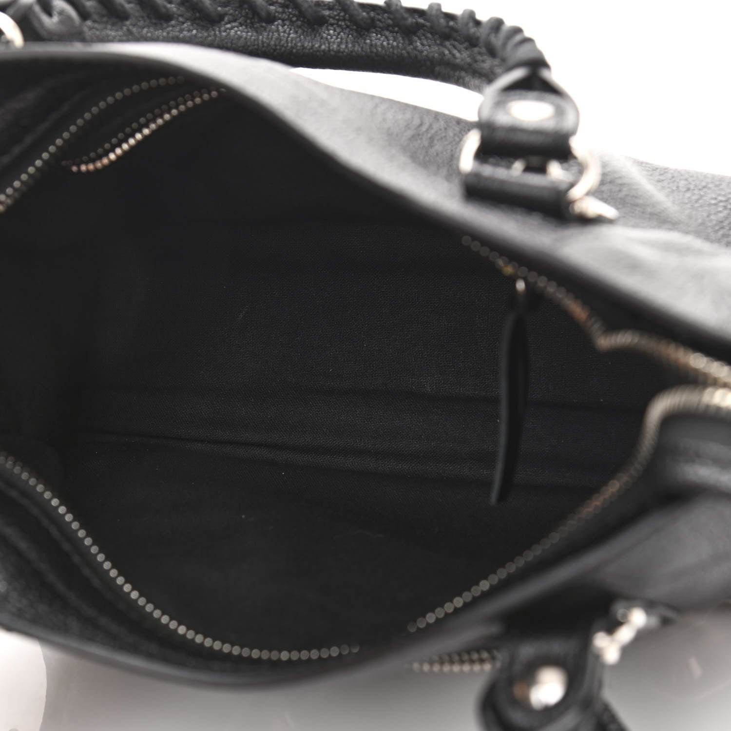 Balenciaga Chevre Silver Metallic Edge Hardware Mini City Black 5 of 10