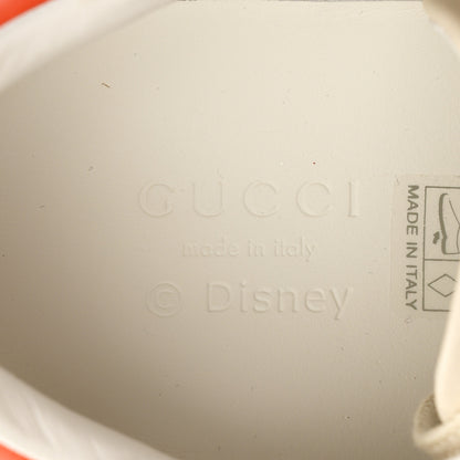 Gucci X DISNEY Miro Soft Calfskin Mickey Mouse Print Womens Ace Sneakers 36 Ivory Deep Orange 8 of 10