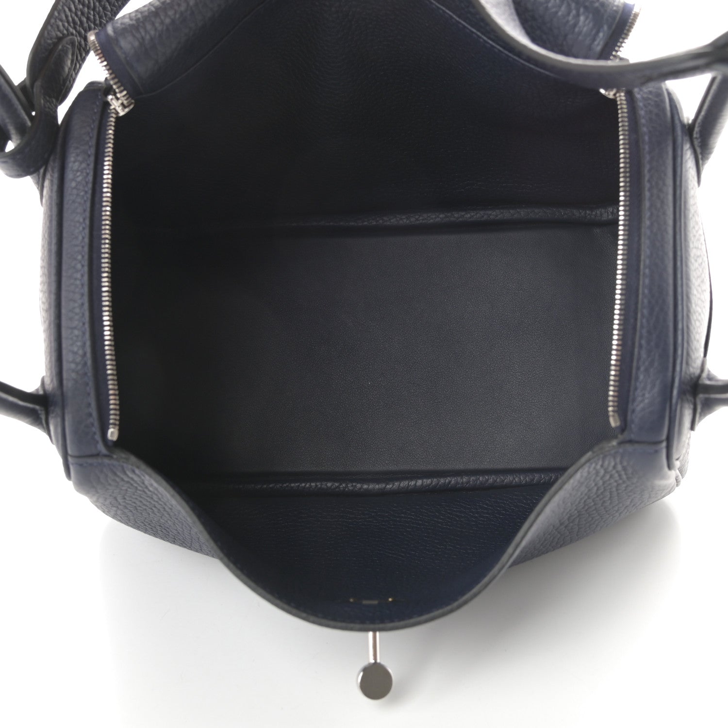 Hermes Taurillon Clemence Lindy 26 Bleu Nuit 5 of 13