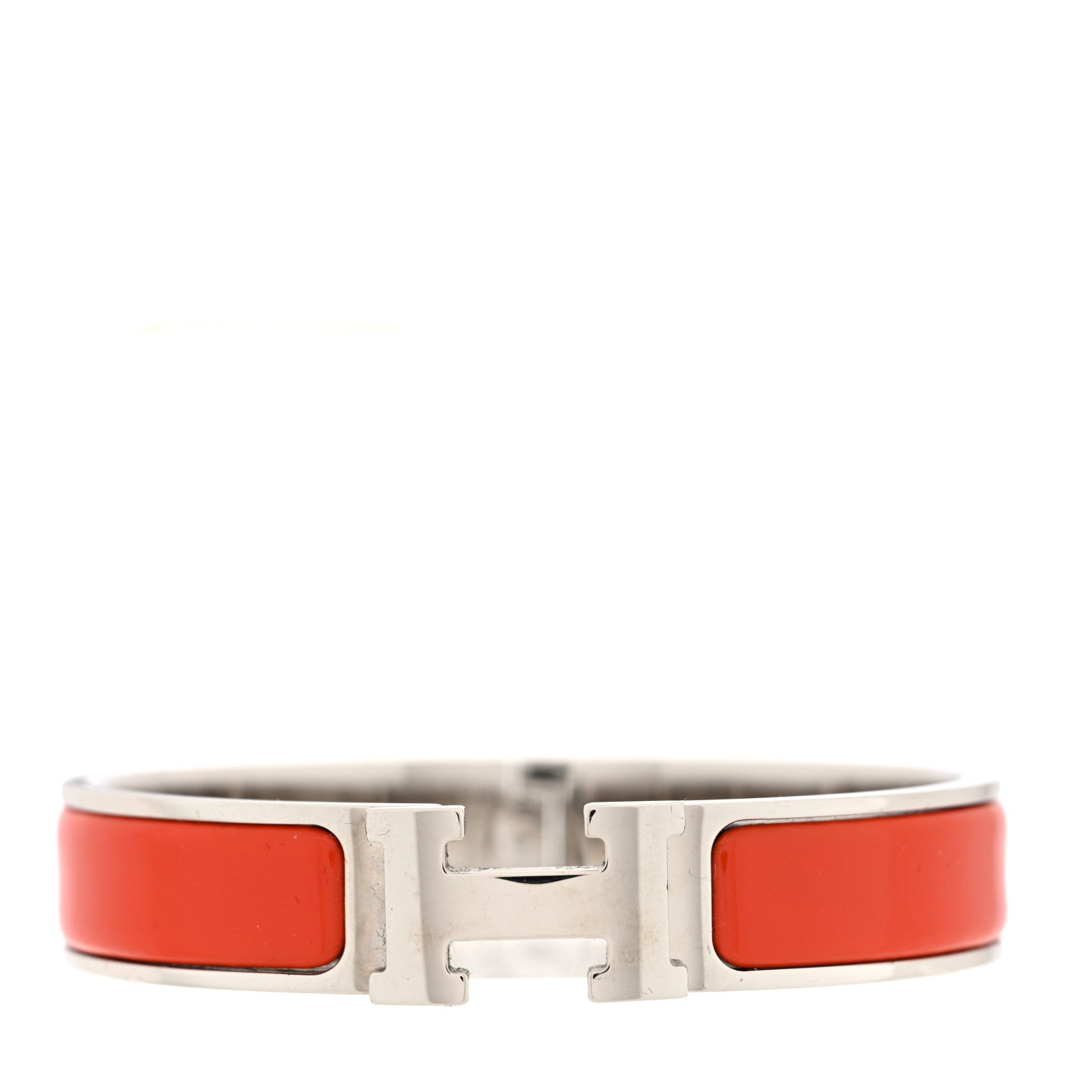 Hermes Enamel Narrow Clic Clac H Bracelet Orange 1 of 5