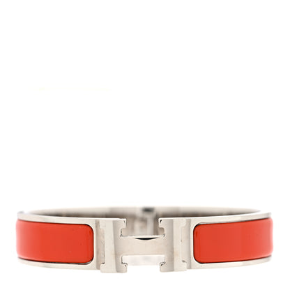 Hermes Enamel Narrow Clic Clac H Bracelet Orange 1 of 5