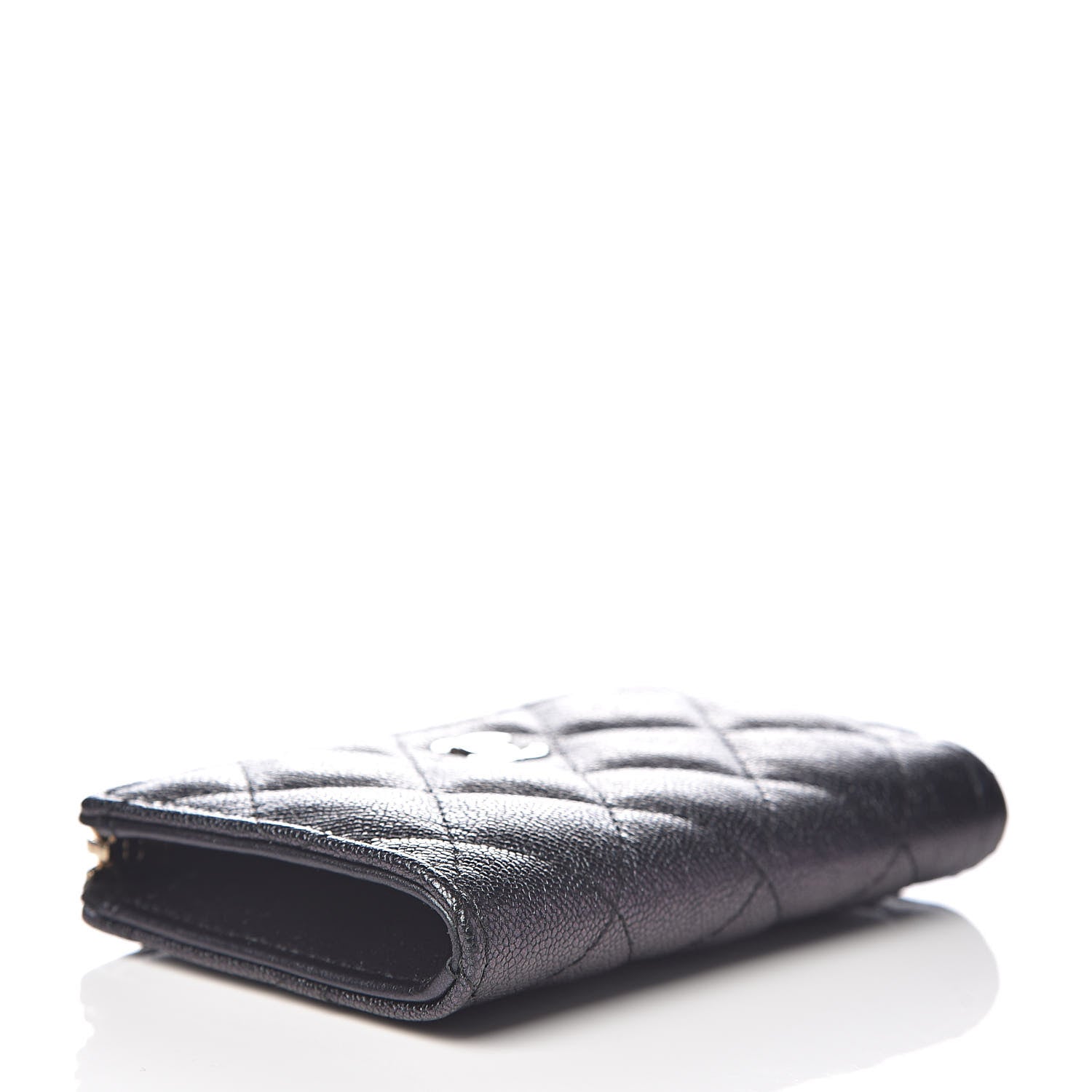 Chanel Iridescent Caviar Quilted Zipped Key Holder Case Black 4 of 7