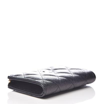 Chanel Iridescent Caviar Quilted Zipped Key Holder Case Black 4 of 7