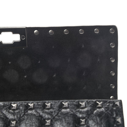 Valentino Garavani Craquele Nappa Rockstud Spike Wallet on Chain Black 8 of 9