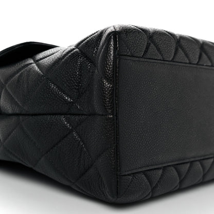 Chanel Caviar Quilted Jumbo Kelly Flap Black 9 of 13