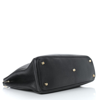 Christian Dior Bullcalf Large Diorissimo Tote Black Rose Indien 5 of 14