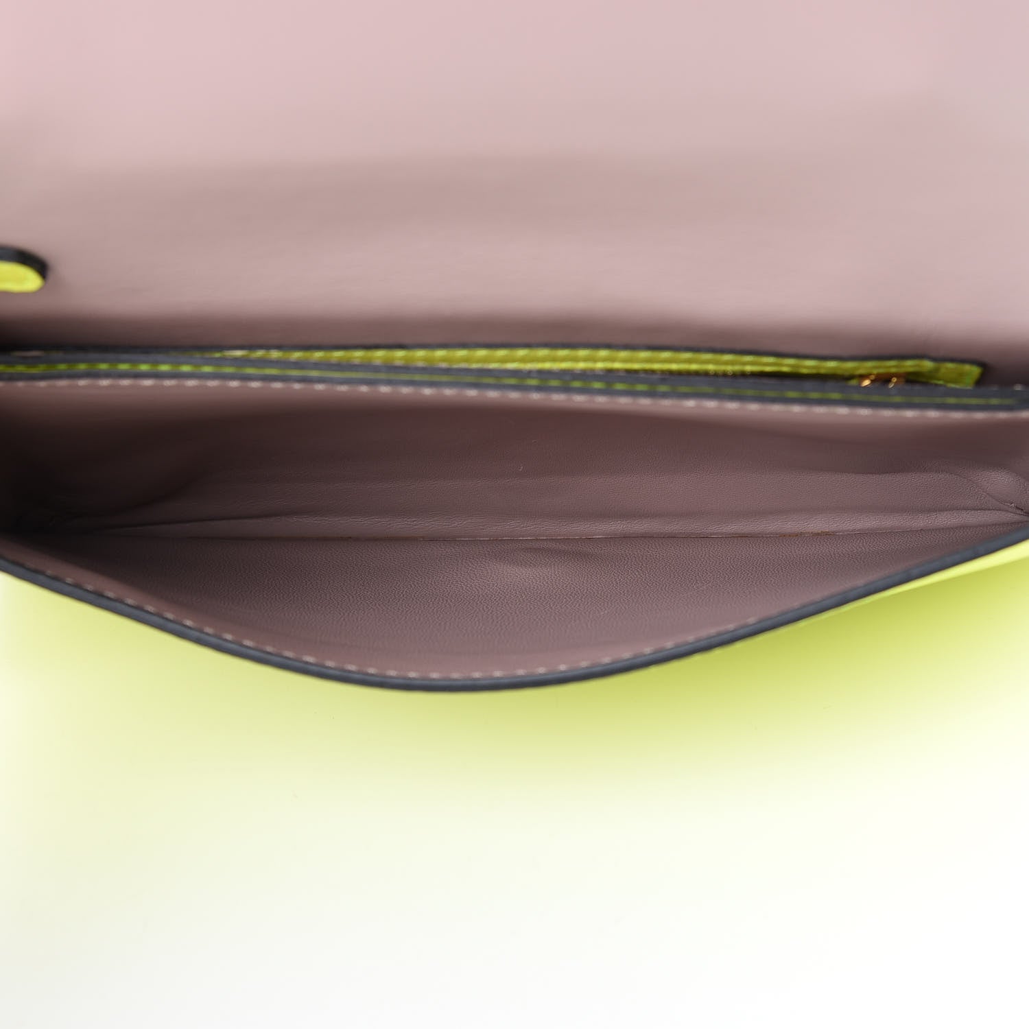 Valentino Garavani Nappa Rockstud Wristlet Clutch Yellow Fluo 4 of 9