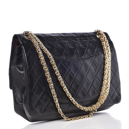 Chanel Lambskin Quilted Medium Double Flap Bijoux Chain Black 4 of 14