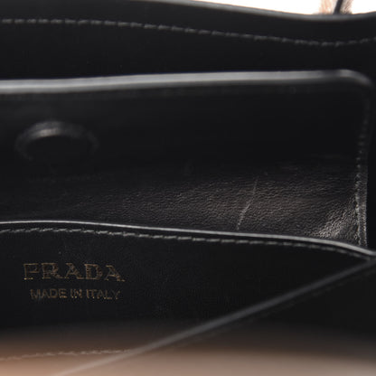 Prada Saffiano Cuir Small Double Bag Palissandro Black 9 of 10