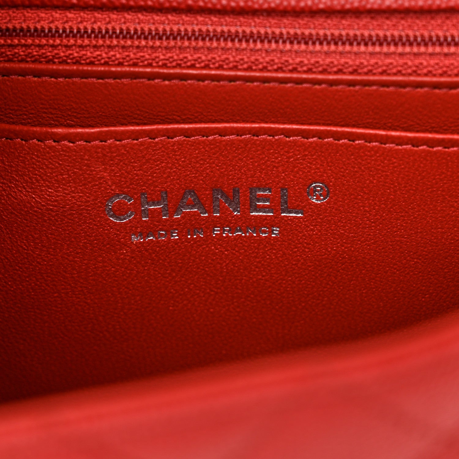 Chanel Caviar Quilted Mini Rectangular Flap Red 6 of 10
