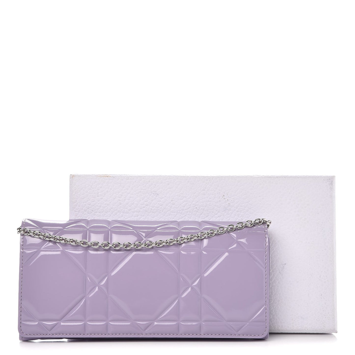 Patent Cannage Rendez-vous Chain Wallet Purple