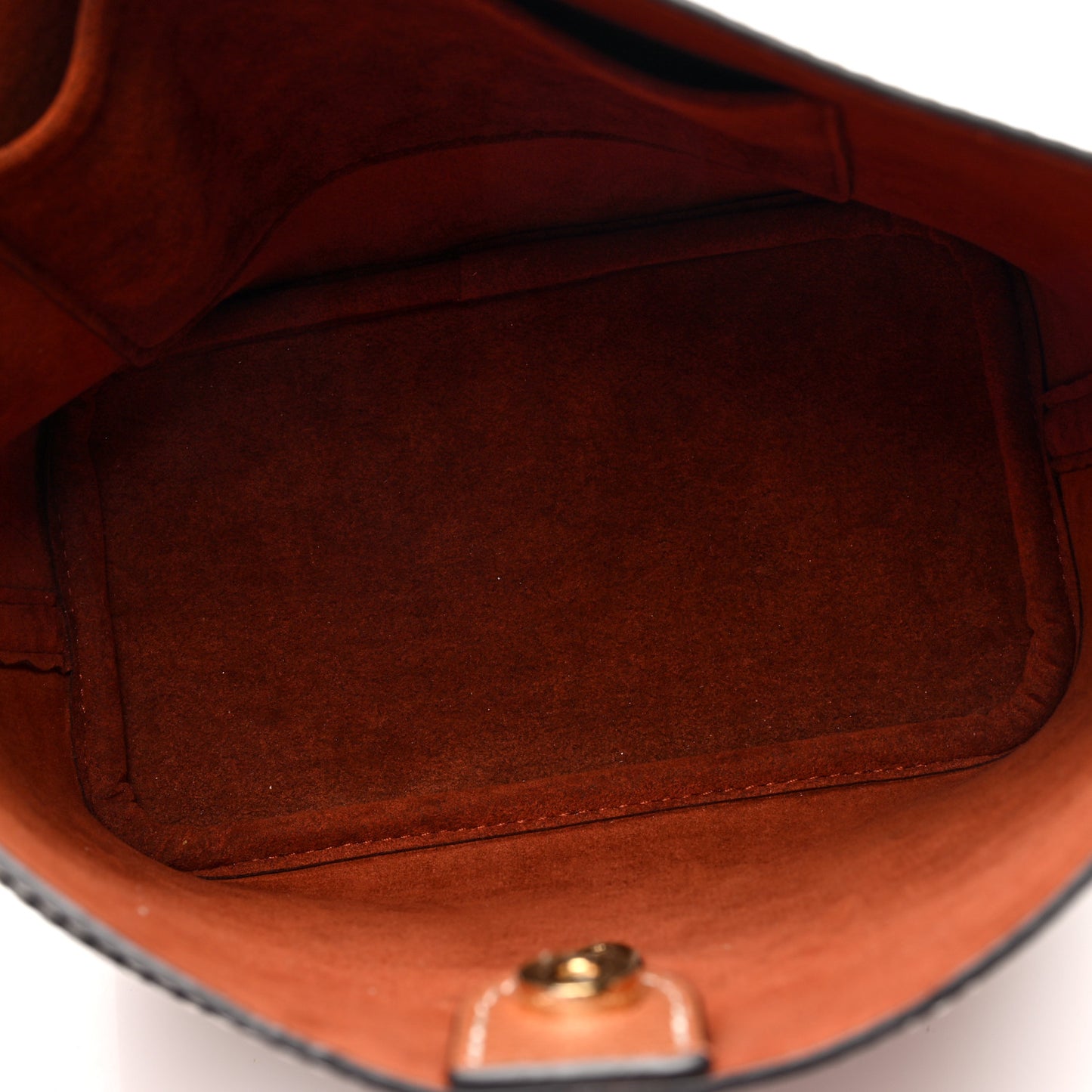 Calfskin Lock and Walk Bucket Cognac
