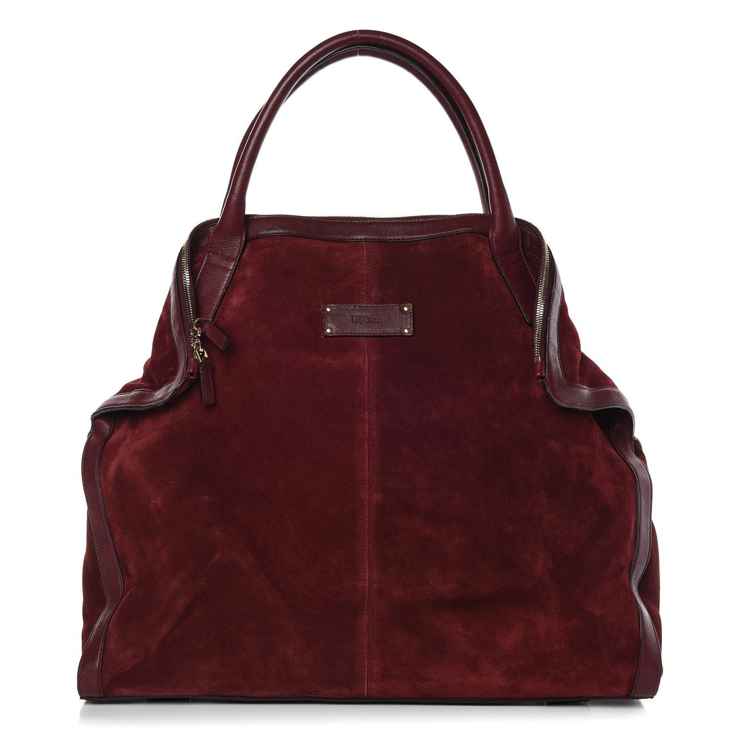 Suede Large De Manta Tote Oxblood
