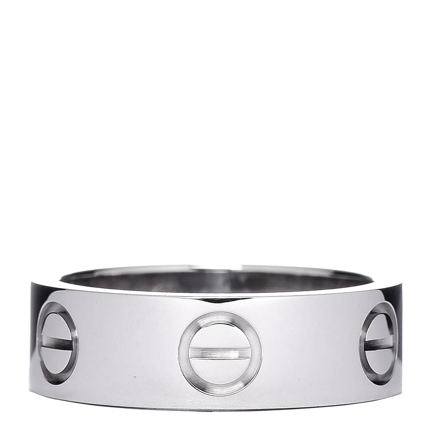 Cartier 18K White Gold 5.5mm LOVE Ring 48 4.5 1 of 4