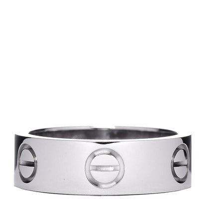 Cartier 18K White Gold 5.5mm LOVE Ring 48 4.5 1 of 4