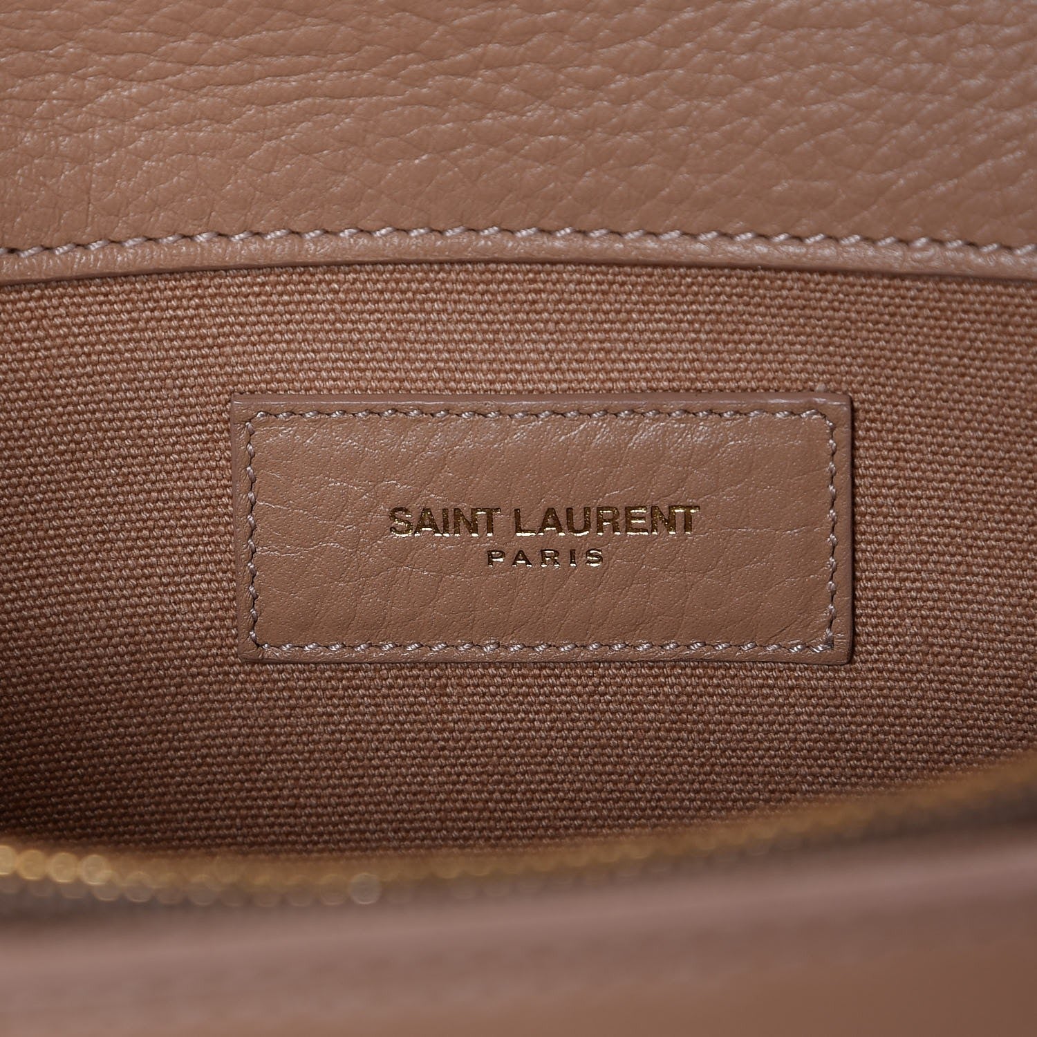Saint Laurent Calfskin Canvas Small Muse Two Beige 6 of 7