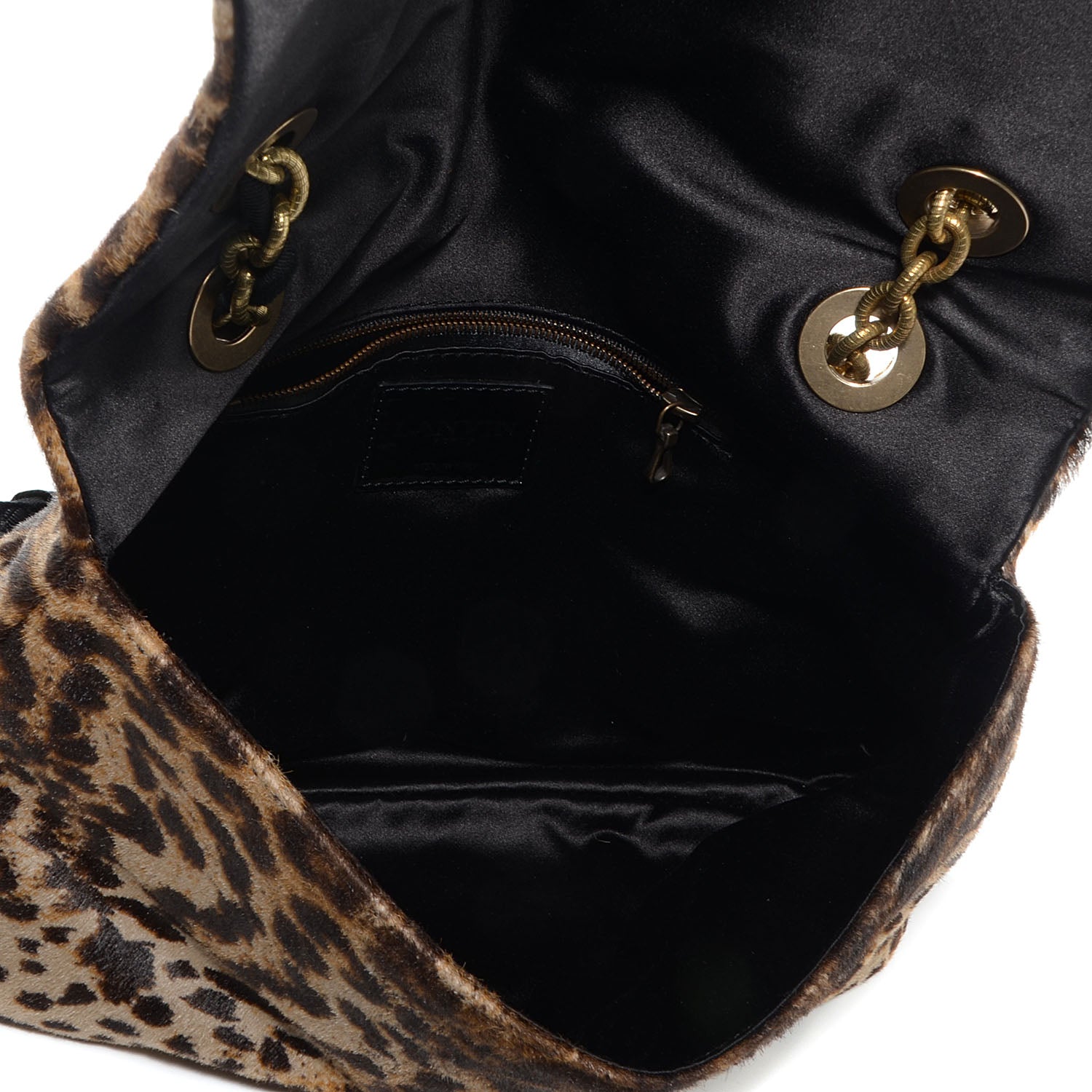 Lanvin Leopard Print Calf Hair Happy Shoulder Bag 5 of 10