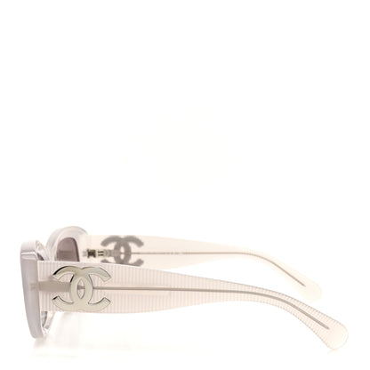 Chanel Acetate Rectangle Sunglasses Grey 3 of 8