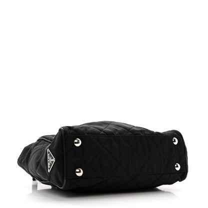 Prada Tessuto Nylon Impunturato Quilted Shopping Tote Black 4 of 15