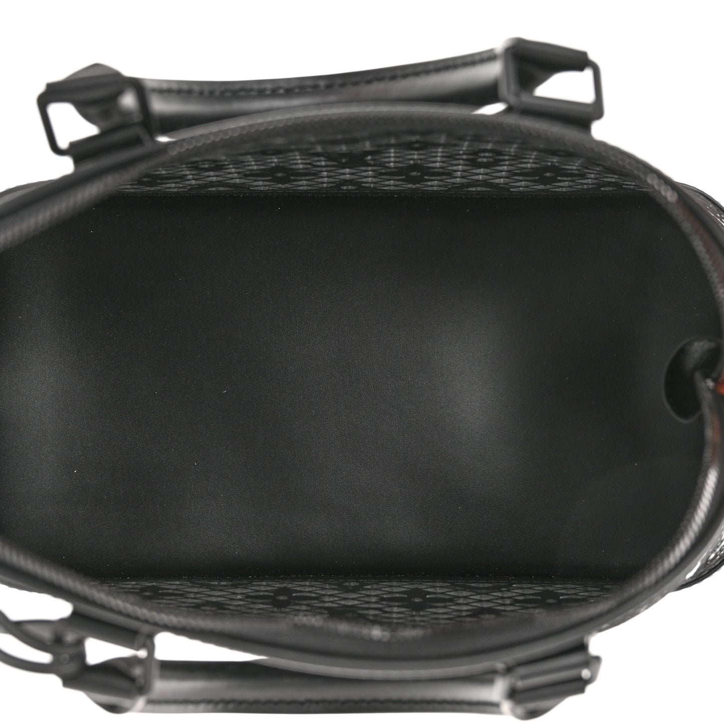 Patent Calfskin Laced Monogram Alma PM Black