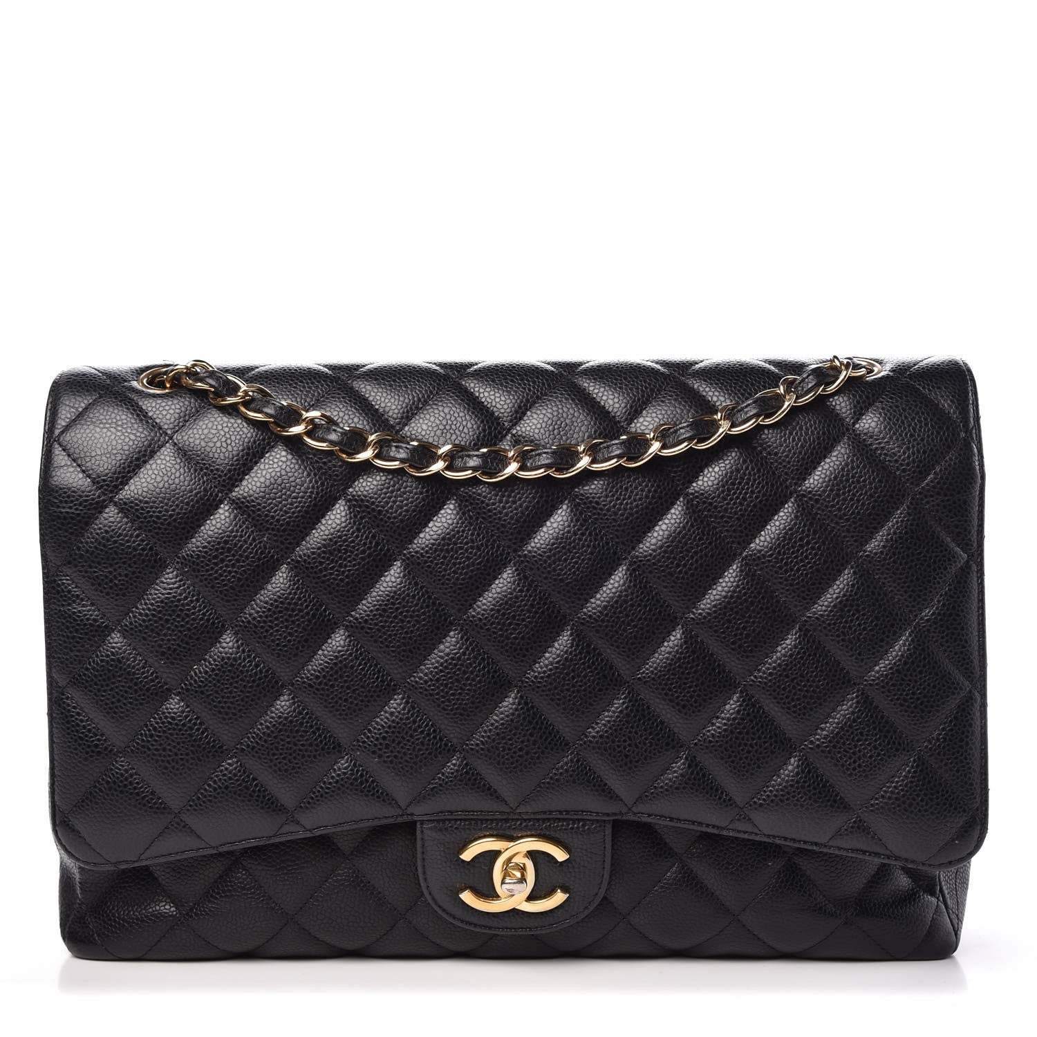Chanel Caviar Quilted Maxi Double Flap Black 1 of 15