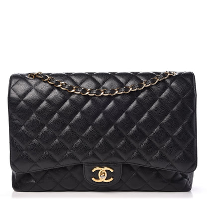 Chanel Caviar Quilted Maxi Double Flap Black 1 of 15