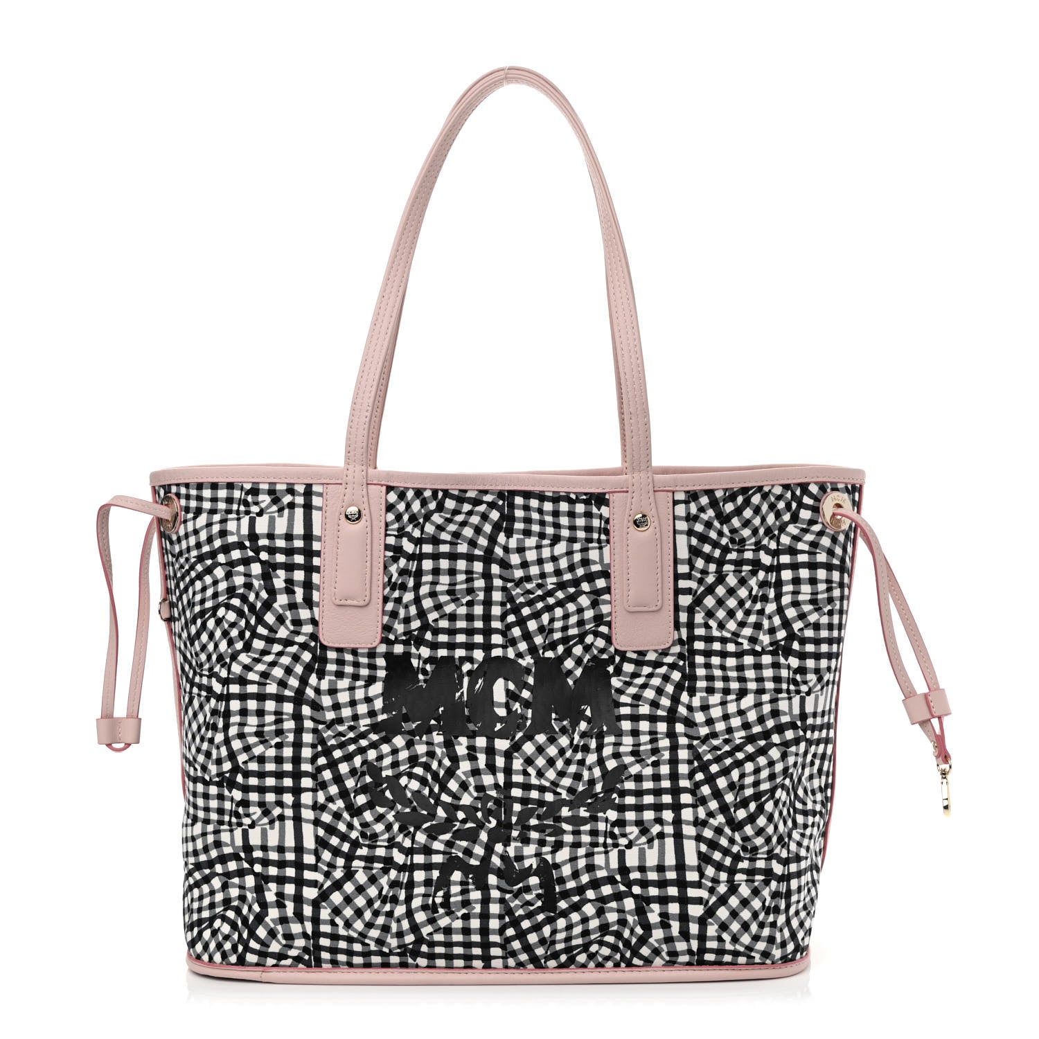 MCM Visetos Medium Liz Reversible Shopper Tote Soft Pink 3 of 13