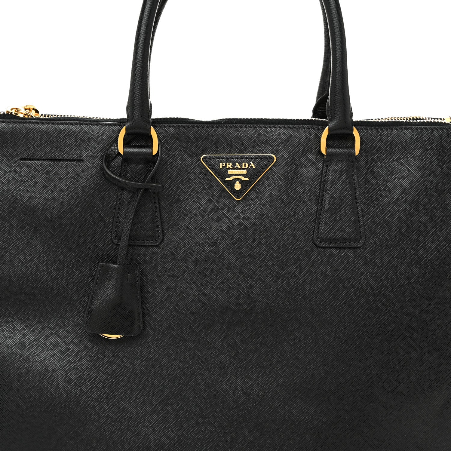 Prada Saffiano Large Galleria Double Zip Tote Black 9 of 14