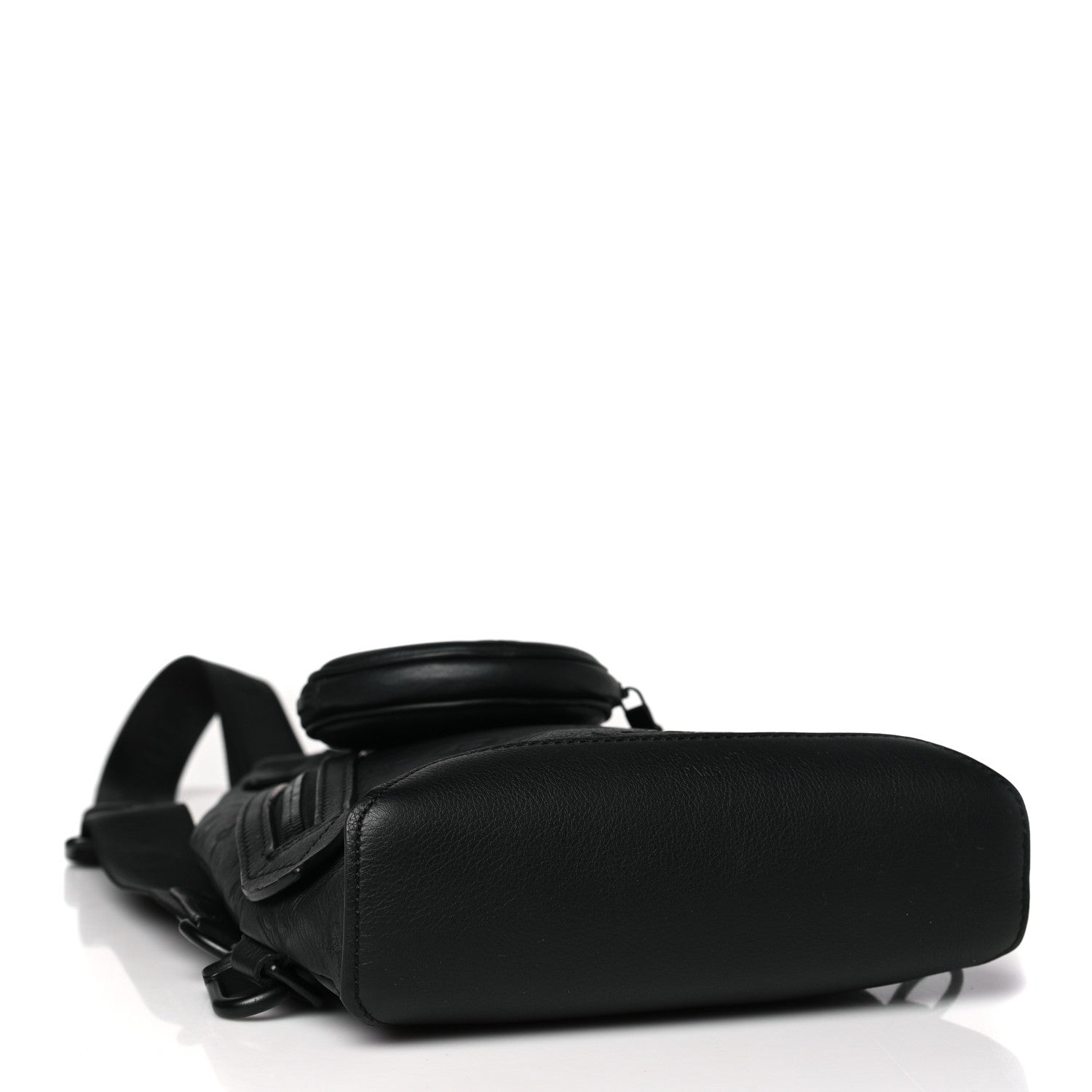 Louis Vuitton Calfskin Shadow Monogram Duo Slingbag Black 4 of 9