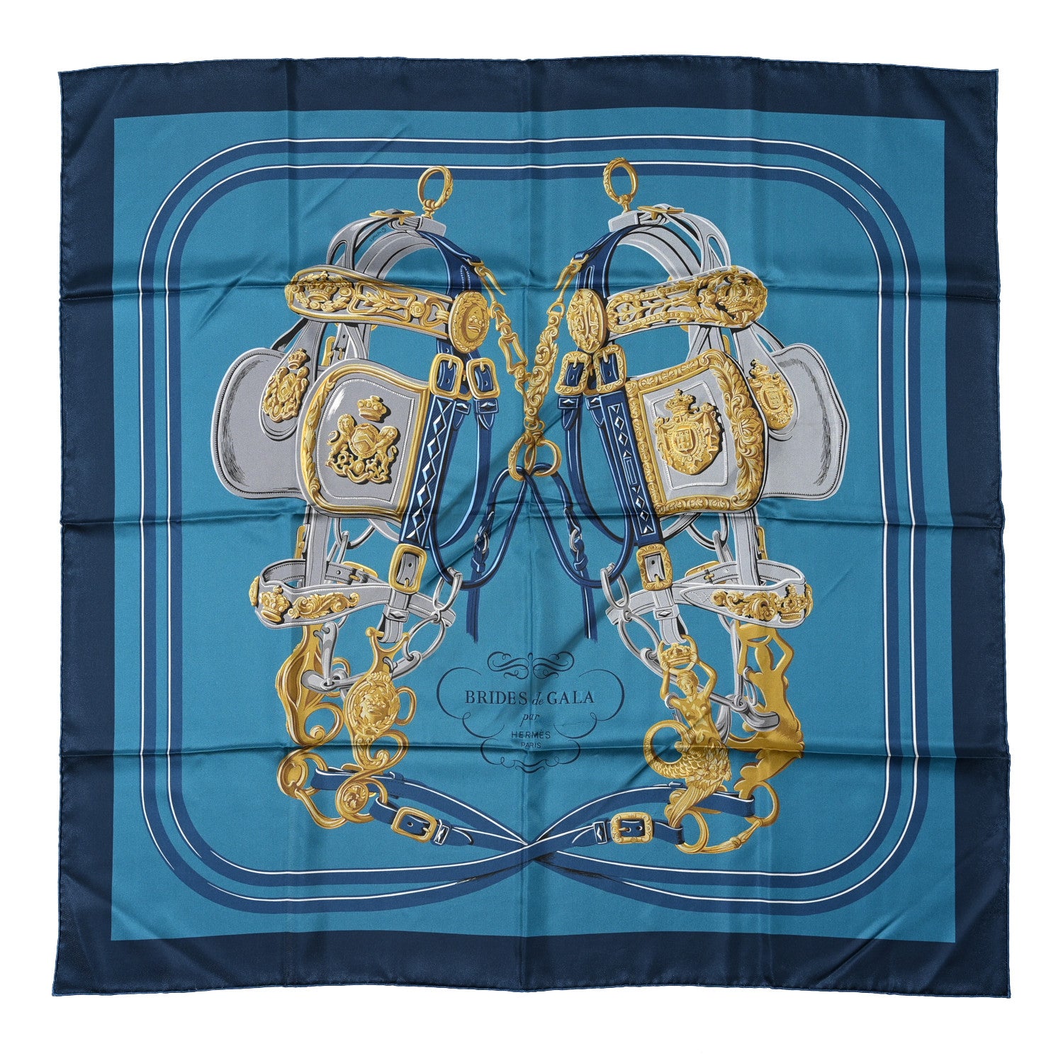 Hermes Silk Brides De Gala Brode Scarf 90 1 of 8