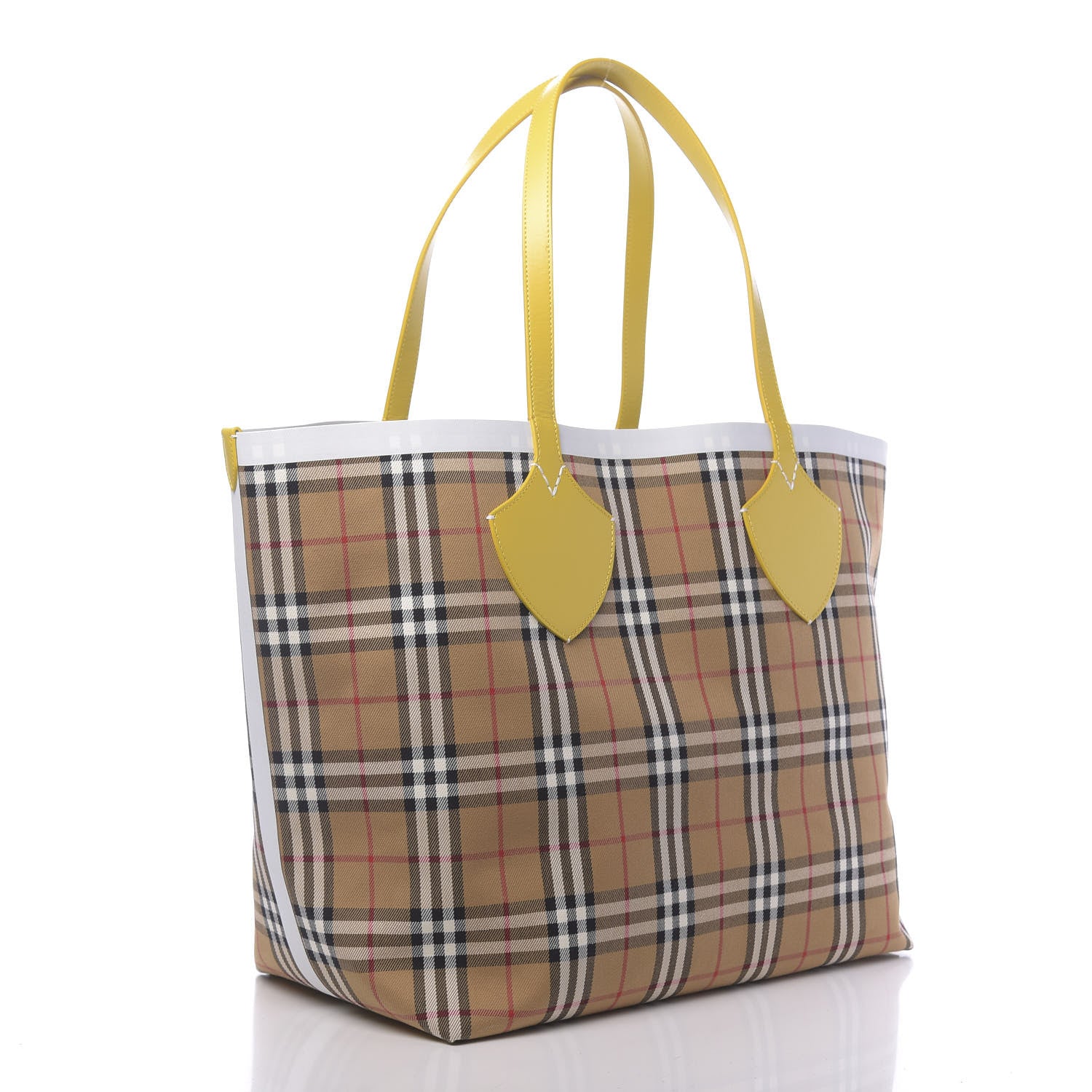 Burberry Vintage Check Large The Giant Reversible Tote Yellow 4 of 15